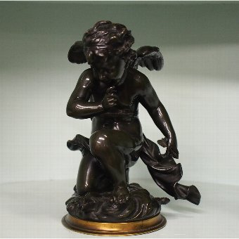 Bronze Figure of Cupid by Emile Joseph Carlier