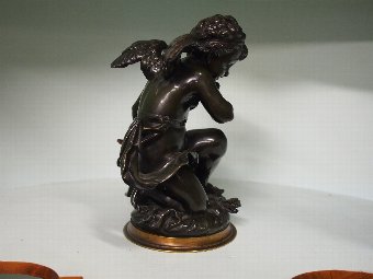 Antique Bronze Figure of Cupid by Emile Joseph Carlier