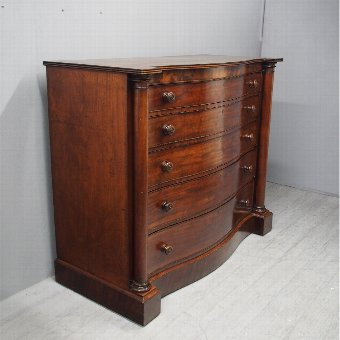 Scottish Victorian Serpentine Chest of Drawers