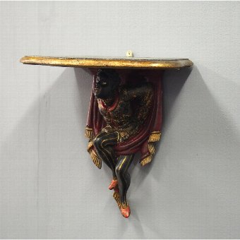 Venetian Polychrome Blackamoor Wall Bracket