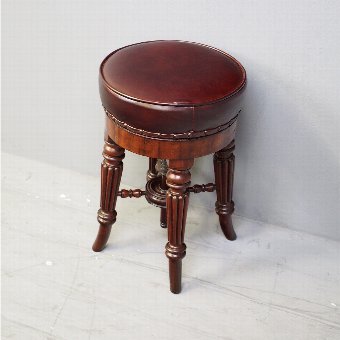 George III Mahogany Revolving Piano Stool