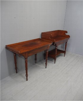 Antique Matched Pair of a Wash Stand and Writing Table
