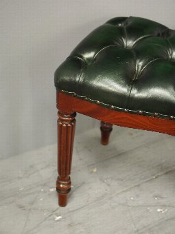 Antique Pair of Mahogany Stools from Alnwick Castle