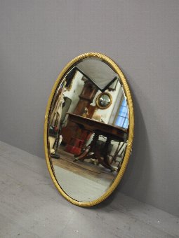 Antique Adams Style Oval Wall Mirror
