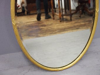 Antique Adams Style Oval Wall Mirror