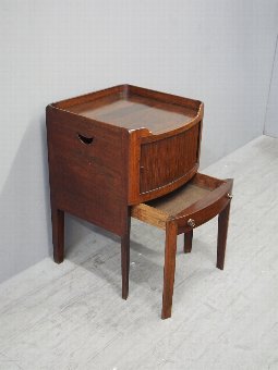 Antique George III Mahogany Tray Top Commode