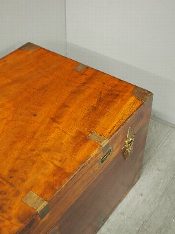 Antique Camphorwood Anglo-Chinese Campaign Trunk