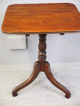 Antique Regency Mahogany Snap Top Occasional Table