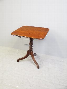 Antique Regency Mahogany Snap Top Occasional Table