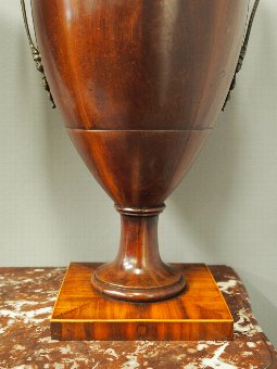 Antique Pair of George III Mahogany Urns