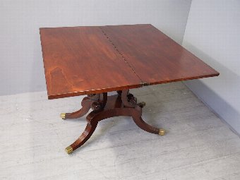 Antique Regency Mahogany Tea Table by William Trotter