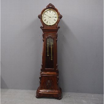 Victorian Mahogany Drum Head Longcase Clock by W. C. Shaw, Glasgow