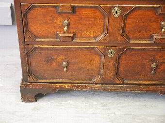 Antique Charles II English Oak Chest of Drawers
