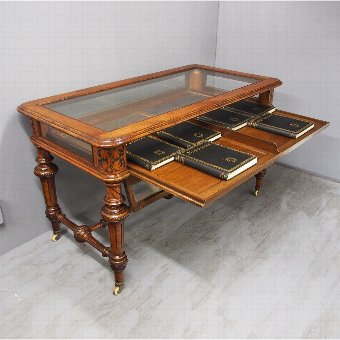 Victorian Oak Bijouterie Table or Display Table