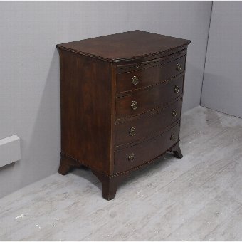 George III Style Mahogany Bow-front Chest of Drawers