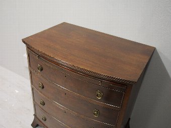 Antique George III Style Mahogany Bow-front Chest of Drawers