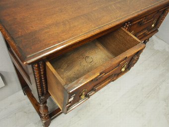 Antique  Jacobean Style Oak Serving Table