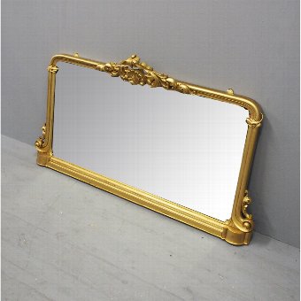Victorian Carved Giltwood Overmantel Mirror