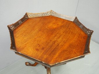 Antique George III Style Mahogany Tray Top Table