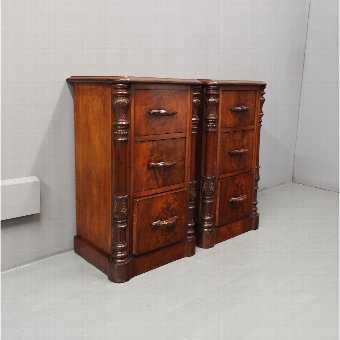 Pair of Victorian Mahogany Lockers or Chest of Drawers