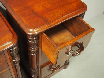 Antique Pair of Victorian Mahogany Lockers or Chest of Drawers