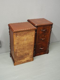 Antique Pair of Victorian Mahogany Lockers or Chest of Drawers