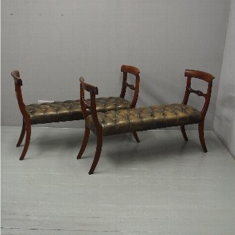 Pair of 19th Century Mahogany Window Seats