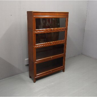 Art Deco 4 Tier Mahogany Sectional Bookcase