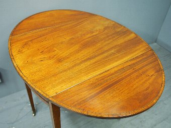 Antique George III Inlaid Mahogany Pembroke Table