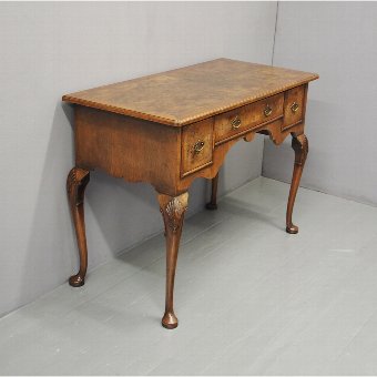 George II Style Burr Walnut Writing Table