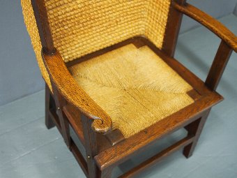 Antique Large Oak Orkney Chair