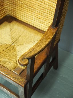 Antique Large Oak Orkney Chair