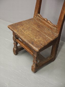 Antique Pair of French Oak Nuns or Praying Chairs