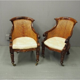 Pair of Regency Bergere Armchairs