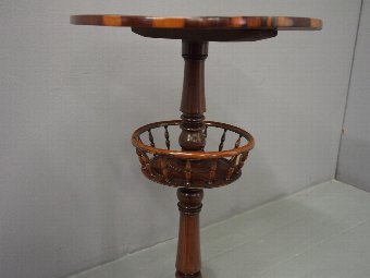 Antique Calamander Circular Wine Table