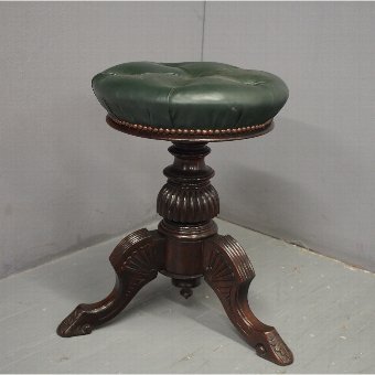19th Century Mahogany Piano Stool