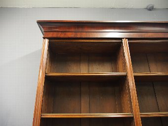 Antique George IV Mahogany Two Part Open Bookcase