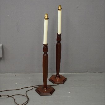 Mahogany Candlesticks by Heals of London