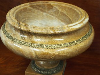 Antique Large Alabaster Roman Style Urn