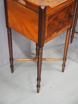 Antique Pair of George III Mahogany Bedside Lockers