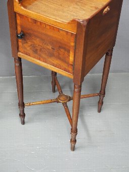Antique Pair of George III Mahogany Bedside Lockers