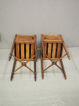 Antique Pair of George III Mahogany Bedside Lockers