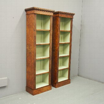Pair of Victorian Style Open Bookcases