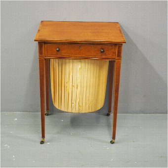 George III Inlaid Mahogany Work Table