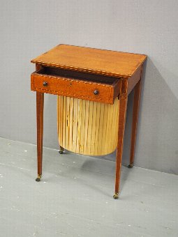 Antique George III Inlaid Mahogany Work Table