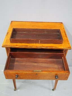 Antique George III Inlaid Mahogany Work Table