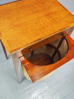 Antique George III Inlaid Mahogany Work Table