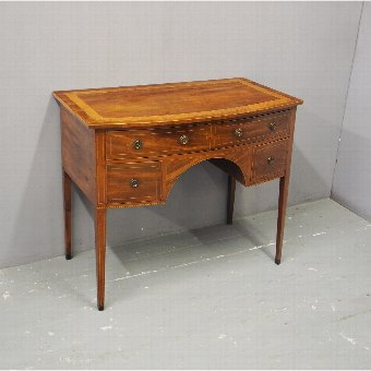 George III Inlaid Mahogany Bowfront Side Table