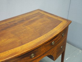 Antique George III Inlaid Mahogany Bowfront Side Table