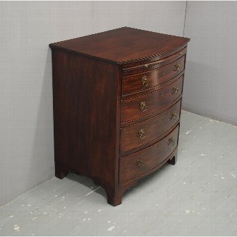 George III Style Mahogany Bowfront Chest of Drawers